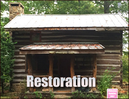 Historic Log Cabin Restoration  Cofield, North Carolina